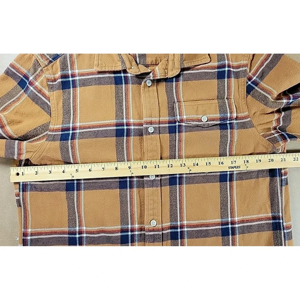 The‎ North Face Adult Mens Flannel Shirt Medium Brown Plaid Button Up Pocket